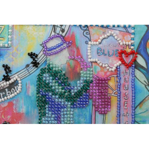 Mini Bead embroidery kit Jazzy, AM-140 by Abris Art - buy online! ✿ Fast delivery ✿ Factory price ✿ Wholesale and retail ✿ Purchase Sets-mini-for embroidery with beads on canvas