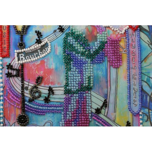 Mini Bead embroidery kit Jazzy, AM-140 by Abris Art - buy online! ✿ Fast delivery ✿ Factory price ✿ Wholesale and retail ✿ Purchase Sets-mini-for embroidery with beads on canvas