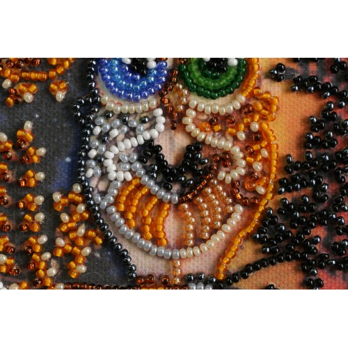 Mini Bead embroidery kit Day and night, AM-141 by Abris Art - buy online! ✿ Fast delivery ✿ Factory price ✿ Wholesale and retail ✿ Purchase Sets-mini-for embroidery with beads on canvas