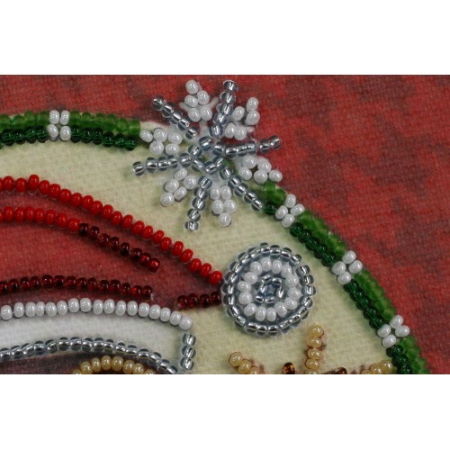 Mini Bead embroidery kit Christmas motif, AM-145 by Abris Art - buy online! ✿ Fast delivery ✿ Factory price ✿ Wholesale and retail ✿ Purchase Sets-mini-for embroidery with beads on canvas