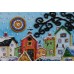 Mini Bead embroidery kit Bright houses, AM-146 by Abris Art - buy online! ✿ Fast delivery ✿ Factory price ✿ Wholesale and retail ✿ Purchase Sets-mini-for embroidery with beads on canvas