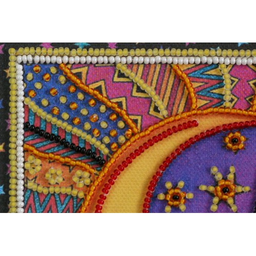 Mini Bead embroidery kit The sun and the moon, AM-147 by Abris Art - buy online! ✿ Fast delivery ✿ Factory price ✿ Wholesale and retail ✿ Purchase Sets-mini-for embroidery with beads on canvas