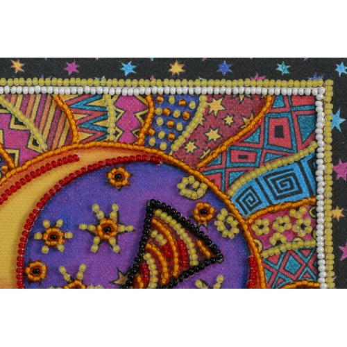 Mini Bead embroidery kit The sun and the moon, AM-147 by Abris Art - buy online! ✿ Fast delivery ✿ Factory price ✿ Wholesale and retail ✿ Purchase Sets-mini-for embroidery with beads on canvas