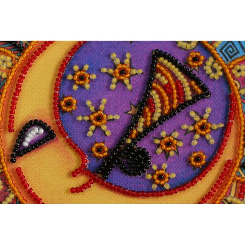 Mini Bead embroidery kit The sun and the moon, AM-147 by Abris Art - buy online! ✿ Fast delivery ✿ Factory price ✿ Wholesale and retail ✿ Purchase Sets-mini-for embroidery with beads on canvas