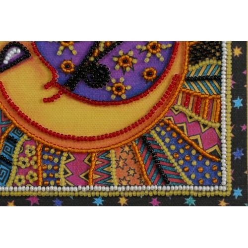 Mini Bead embroidery kit The sun and the moon, AM-147 by Abris Art - buy online! ✿ Fast delivery ✿ Factory price ✿ Wholesale and retail ✿ Purchase Sets-mini-for embroidery with beads on canvas