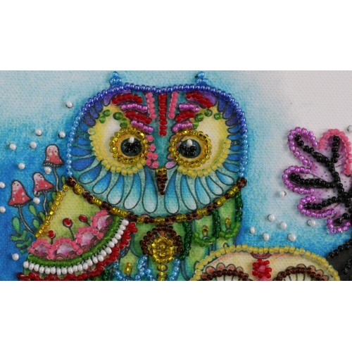 Mini Bead embroidery kit Night couple, AM-150 by Abris Art - buy online! ✿ Fast delivery ✿ Factory price ✿ Wholesale and retail ✿ Purchase Sets-mini-for embroidery with beads on canvas