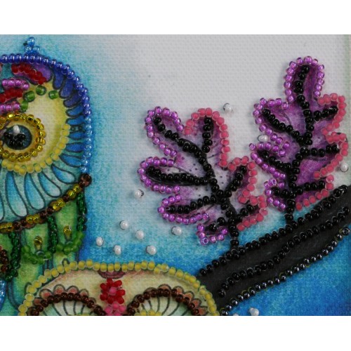 Mini Bead embroidery kit Night couple, AM-150 by Abris Art - buy online! ✿ Fast delivery ✿ Factory price ✿ Wholesale and retail ✿ Purchase Sets-mini-for embroidery with beads on canvas