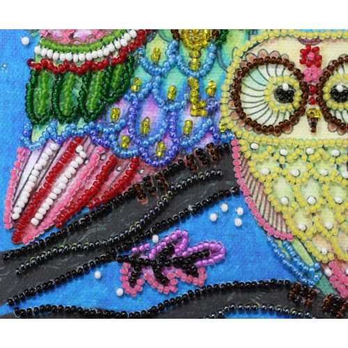 Mini Bead embroidery kit Night couple, AM-150 by Abris Art - buy online! ✿ Fast delivery ✿ Factory price ✿ Wholesale and retail ✿ Purchase Sets-mini-for embroidery with beads on canvas