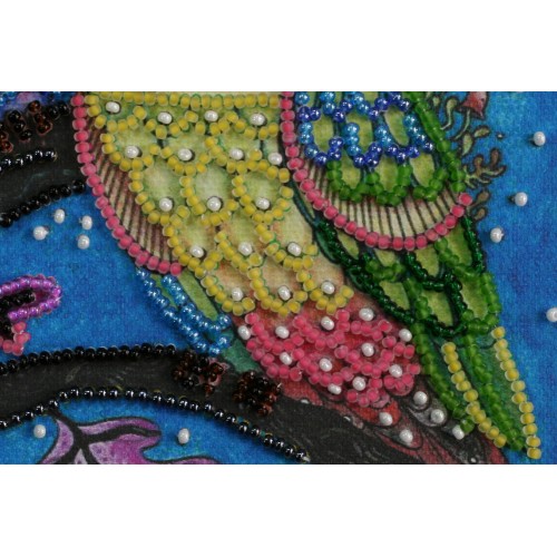 Mini Bead embroidery kit Night couple, AM-150 by Abris Art - buy online! ✿ Fast delivery ✿ Factory price ✿ Wholesale and retail ✿ Purchase Sets-mini-for embroidery with beads on canvas