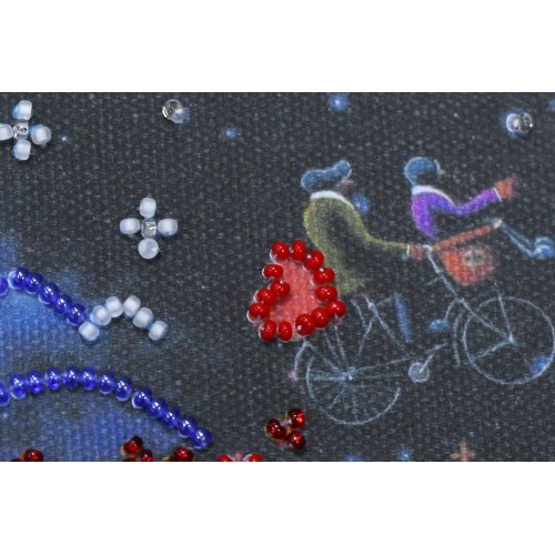 Mini Bead embroidery kit Romantic trip, AM-152 by Abris Art - buy online! ✿ Fast delivery ✿ Factory price ✿ Wholesale and retail ✿ Purchase Sets-mini-for embroidery with beads on canvas