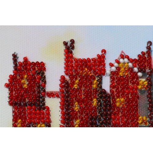 Mini Bead embroidery kit Hearts connection, AM-153 by Abris Art - buy online! ✿ Fast delivery ✿ Factory price ✿ Wholesale and retail ✿ Purchase Sets-mini-for embroidery with beads on canvas