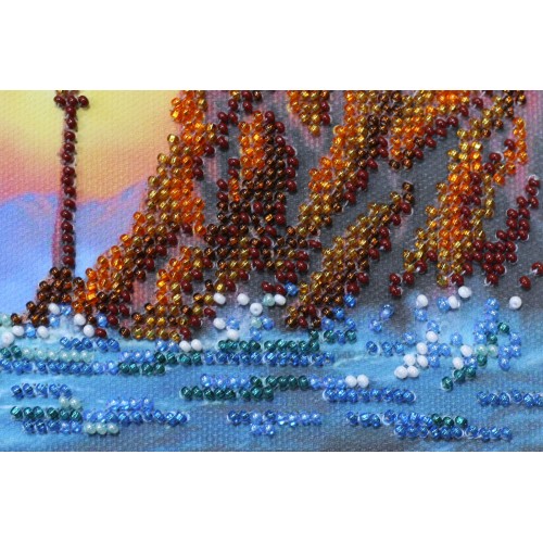 Mini Bead embroidery kit Hearts connection, AM-153 by Abris Art - buy online! ✿ Fast delivery ✿ Factory price ✿ Wholesale and retail ✿ Purchase Sets-mini-for embroidery with beads on canvas