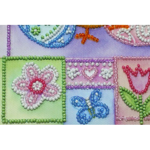 Mini Bead embroidery kit Funny chickens, AM-157 by Abris Art - buy online! ✿ Fast delivery ✿ Factory price ✿ Wholesale and retail ✿ Purchase Sets-mini-for embroidery with beads on canvas