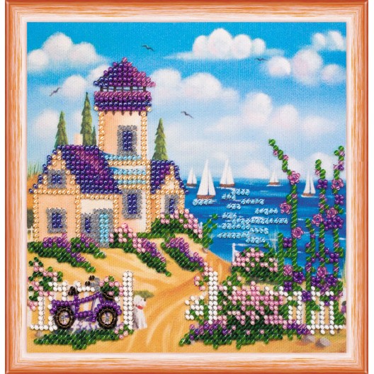 Mini Bead embroidery kit Horizon, AM-161 by Abris Art - buy online! ✿ Fast delivery ✿ Factory price ✿ Wholesale and retail ✿ Purchase Sets-mini-for embroidery with beads on canvas