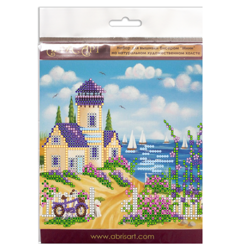 Mini Bead embroidery kit Horizon, AM-161 by Abris Art - buy online! ✿ Fast delivery ✿ Factory price ✿ Wholesale and retail ✿ Purchase Sets-mini-for embroidery with beads on canvas