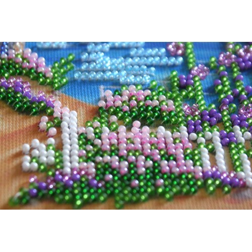 Mini Bead embroidery kit Horizon, AM-161 by Abris Art - buy online! ✿ Fast delivery ✿ Factory price ✿ Wholesale and retail ✿ Purchase Sets-mini-for embroidery with beads on canvas