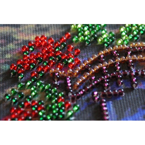 Mini Bead embroidery kit Flowers in the pond, AM-162 by Abris Art - buy online! ✿ Fast delivery ✿ Factory price ✿ Wholesale and retail ✿ Purchase Sets-mini-for embroidery with beads on canvas