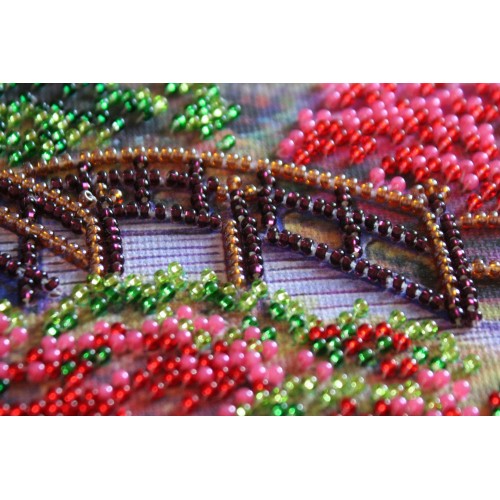 Mini Bead embroidery kit Flowers in the pond, AM-162 by Abris Art - buy online! ✿ Fast delivery ✿ Factory price ✿ Wholesale and retail ✿ Purchase Sets-mini-for embroidery with beads on canvas