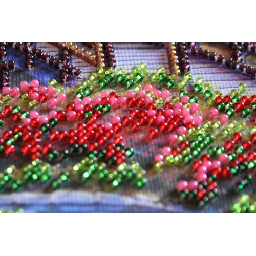 Mini Bead embroidery kit Flowers in the pond, AM-162 by Abris Art - buy online! ✿ Fast delivery ✿ Factory price ✿ Wholesale and retail ✿ Purchase Sets-mini-for embroidery with beads on canvas