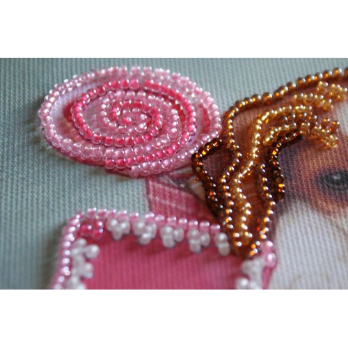 Mini Bead embroidery kit Sweet joy, AM-165 by Abris Art - buy online! ✿ Fast delivery ✿ Factory price ✿ Wholesale and retail ✿ Purchase Sets-mini-for embroidery with beads on canvas