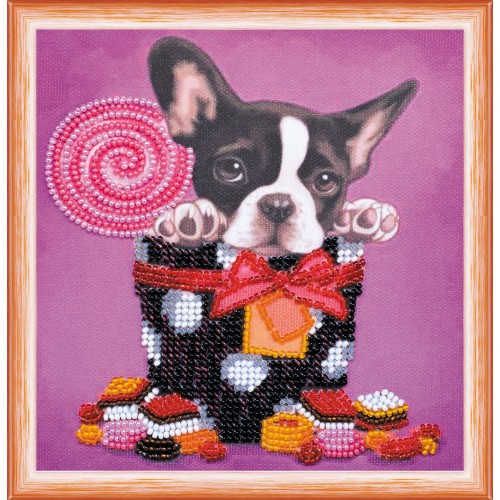 Mini Bead embroidery kit Cute baby, AM-166 by Abris Art - buy online! ✿ Fast delivery ✿ Factory price ✿ Wholesale and retail ✿ Purchase Sets-mini-for embroidery with beads on canvas