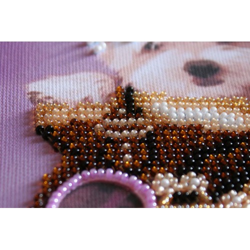 Mini Bead embroidery kit Little friend, AM-167 by Abris Art - buy online! ✿ Fast delivery ✿ Factory price ✿ Wholesale and retail ✿ Purchase Sets-mini-for embroidery with beads on canvas