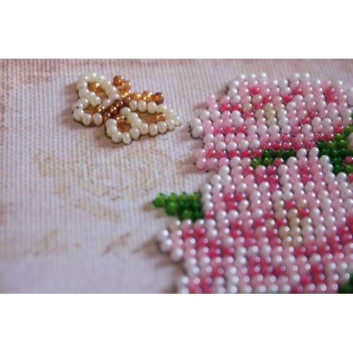 Mini Bead embroidery kit Still lafe with a clock, AM-168 by Abris Art - buy online! ✿ Fast delivery ✿ Factory price ✿ Wholesale and retail ✿ Purchase Sets-mini-for embroidery with beads on canvas