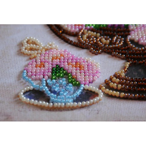 Mini Bead embroidery kit Garden flowers, AM-169 by Abris Art - buy online! ✿ Fast delivery ✿ Factory price ✿ Wholesale and retail ✿ Purchase Sets-mini-for embroidery with beads on canvas