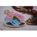 Mini Bead embroidery kit Garden flowers, AM-169 by Abris Art - buy online! ✿ Fast delivery ✿ Factory price ✿ Wholesale and retail ✿ Purchase Sets-mini-for embroidery with beads on canvas