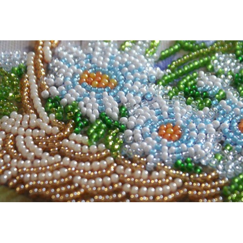 Mini Bead embroidery kit Summer bouquet, AM-170 by Abris Art - buy online! ✿ Fast delivery ✿ Factory price ✿ Wholesale and retail ✿ Purchase Sets-mini-for embroidery with beads on canvas