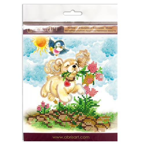 Mini Bead embroidery kit In to the happiness, AM-171 by Abris Art - buy online! ✿ Fast delivery ✿ Factory price ✿ Wholesale and retail ✿ Purchase Sets-mini-for embroidery with beads on canvas