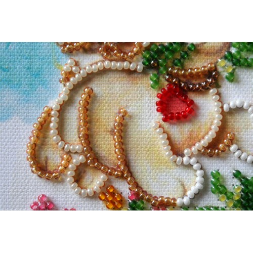 Mini Bead embroidery kit In to the happiness, AM-171 by Abris Art - buy online! ✿ Fast delivery ✿ Factory price ✿ Wholesale and retail ✿ Purchase Sets-mini-for embroidery with beads on canvas