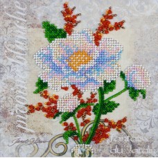 Mini Bead embroidery kit White flower