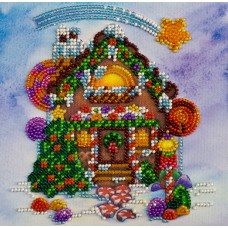 Mini Bead embroidery kit Gingerbread house