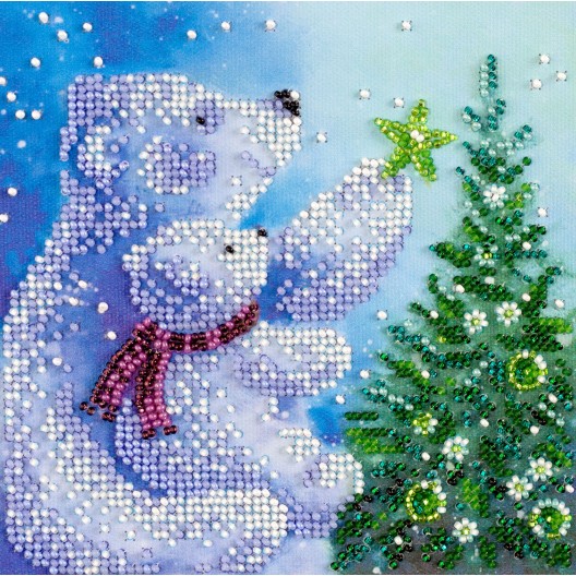 Mini Bead embroidery kit Umka, AM-175 by Abris Art - buy online! ✿ Fast delivery ✿ Factory price ✿ Wholesale and retail ✿ Purchase Sets-mini-for embroidery with beads on canvas