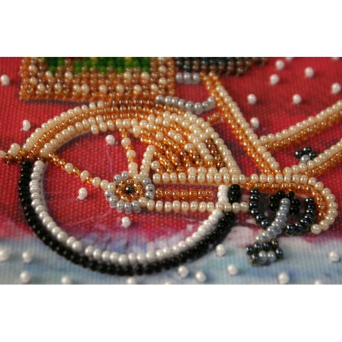 Mini Bead embroidery kit Holiday time, AM-176 by Abris Art - buy online! ✿ Fast delivery ✿ Factory price ✿ Wholesale and retail ✿ Purchase Sets-mini-for embroidery with beads on canvas