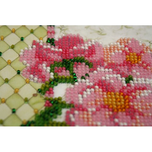 Mini Bead embroidery kit Shabby chic, AM-179 by Abris Art - buy online! ✿ Fast delivery ✿ Factory price ✿ Wholesale and retail ✿ Purchase Sets-mini-for embroidery with beads on canvas