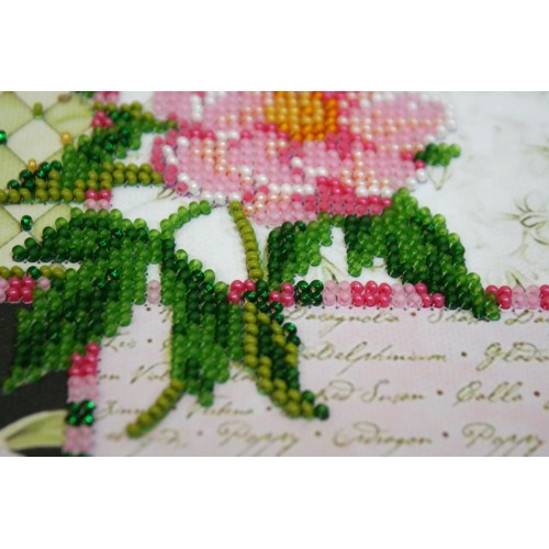 Mini Bead embroidery kit Shabby chic, AM-179 by Abris Art - buy online! ✿ Fast delivery ✿ Factory price ✿ Wholesale and retail ✿ Purchase Sets-mini-for embroidery with beads on canvas