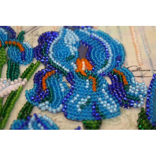 Mini Bead embroidery kit Ultramarine, AM-181 by Abris Art - buy online! ✿ Fast delivery ✿ Factory price ✿ Wholesale and retail ✿ Purchase Sets-mini-for embroidery with beads on canvas