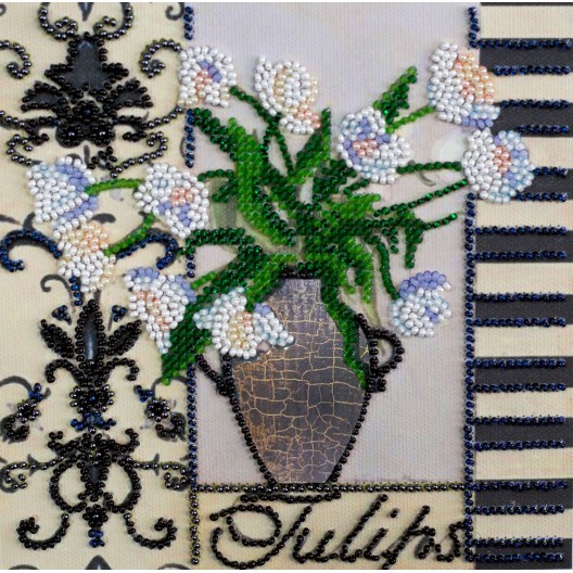 Mini Bead embroidery kit Vintage, AM-182 by Abris Art - buy online! ✿ Fast delivery ✿ Factory price ✿ Wholesale and retail ✿ Purchase Sets-mini-for embroidery with beads on canvas