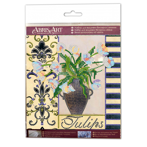 Mini Bead embroidery kit Vintage, AM-182 by Abris Art - buy online! ✿ Fast delivery ✿ Factory price ✿ Wholesale and retail ✿ Purchase Sets-mini-for embroidery with beads on canvas