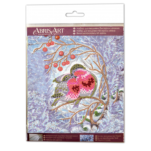 Mini Bead embroidery kit Warmth together, AM-183 by Abris Art - buy online! ✿ Fast delivery ✿ Factory price ✿ Wholesale and retail ✿ Purchase Sets-mini-for embroidery with beads on canvas