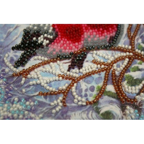 Mini Bead embroidery kit Warmth together, AM-183 by Abris Art - buy online! ✿ Fast delivery ✿ Factory price ✿ Wholesale and retail ✿ Purchase Sets-mini-for embroidery with beads on canvas