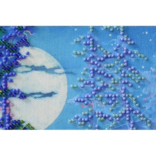 Mini Bead embroidery kit Full moon, AM-185 by Abris Art - buy online! ✿ Fast delivery ✿ Factory price ✿ Wholesale and retail ✿ Purchase Sets-mini-for embroidery with beads on canvas