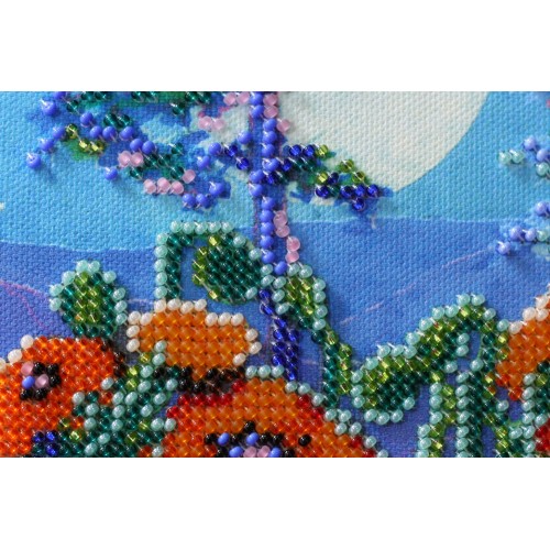 Mini Bead embroidery kit Full moon, AM-185 by Abris Art - buy online! ✿ Fast delivery ✿ Factory price ✿ Wholesale and retail ✿ Purchase Sets-mini-for embroidery with beads on canvas