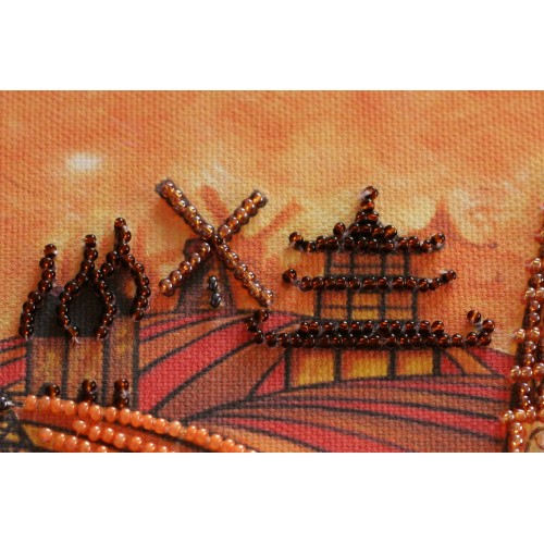 Mini Bead embroidery kit The fragrance of travel, AM-189 by Abris Art - buy online! ✿ Fast delivery ✿ Factory price ✿ Wholesale and retail ✿ Purchase Sets-mini-for embroidery with beads on canvas