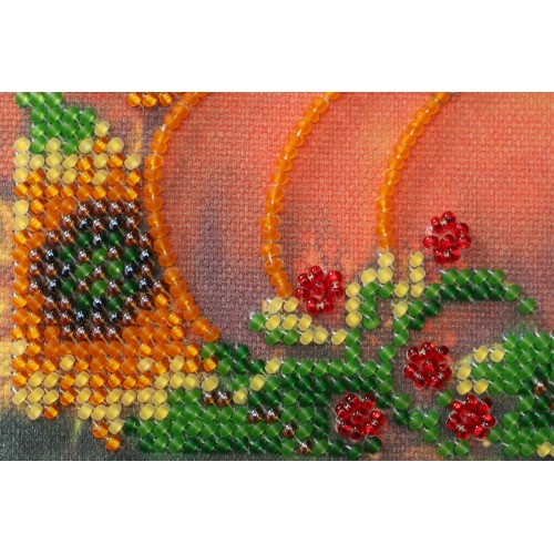 Mini Bead embroidery kit Night guest, AM-190 by Abris Art - buy online! ✿ Fast delivery ✿ Factory price ✿ Wholesale and retail ✿ Purchase Sets-mini-for embroidery with beads on canvas