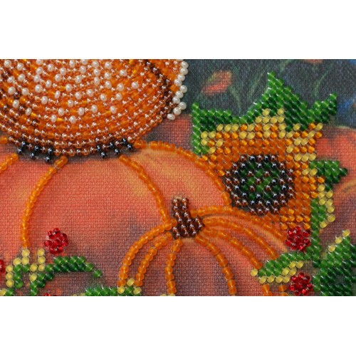 Mini Bead embroidery kit Night guest, AM-190 by Abris Art - buy online! ✿ Fast delivery ✿ Factory price ✿ Wholesale and retail ✿ Purchase Sets-mini-for embroidery with beads on canvas