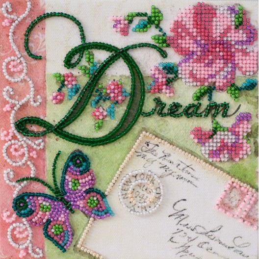 Mini Bead embroidery kit Dream, AM-193 by Abris Art - buy online! ✿ Fast delivery ✿ Factory price ✿ Wholesale and retail ✿ Purchase Sets-mini-for embroidery with beads on canvas