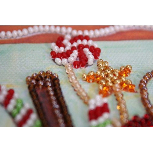 Mini Bead embroidery kit Holiday sweets, AM-198 by Abris Art - buy online! ✿ Fast delivery ✿ Factory price ✿ Wholesale and retail ✿ Purchase Sets-mini-for embroidery with beads on canvas